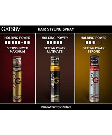 Gat-sby Set & Keep Hair Spray - Extreme Hold Quick Drying Long Lasting Hold No Flaking & Natural Shine Non Sticky & Easy Wash Off- Styling Hair Spray | -250ml - Buy Online on GoSupps.com