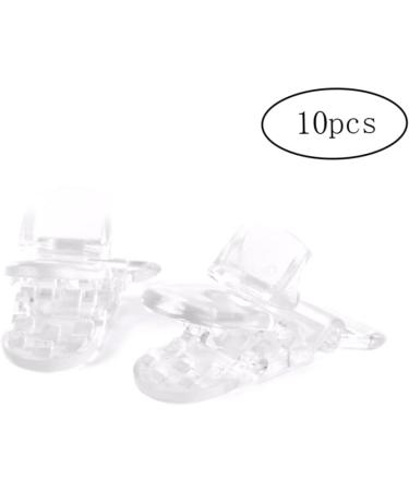 Banziaju Clear Plastic Clip Schnuller Holder | 10PCs Dummy Clips for Crafting Supplies & Tools | Durable Badge Clips for Long-lasting Use - Buy Online on GoSupps.com