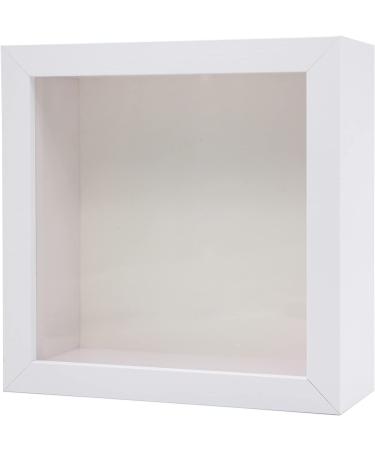 7x7 White Shadow Box Frame - Deep Display Case for Dried Flowers, Crafts, Wedding Memories, and More - Wall & Tabletop Shadow Box - Buy Online on GoSupps.com