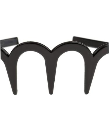 1PC Unisex Wavy Headband Black Hair Band Spring Wavy Metal Hair Band with Long Teeth Hairhoop Sports Headband Headwear Accessories Black 1pc - Buy Online on GoSupps.com