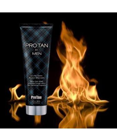Pro Tan Men's Ultra Dark Black Bronzer - 9 oz Natural Deep Dark Bronzer with Tattoo Color Shield - Buy Online on GoSupps.com