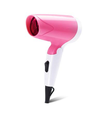 Professional Folding Hairdryer 900W Powerful Hair Dryer Portable Travel Fast Drying Hair Lightweight Quiet Blow Dryer (Pink)