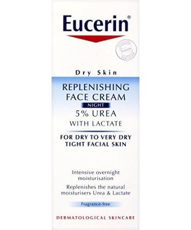 Eucerin Dry Skin Replenishing Face Night Cream 50ml - 5% Urea for Intense Hydration - International Shipping Available - Buy Online on GoSupps.com