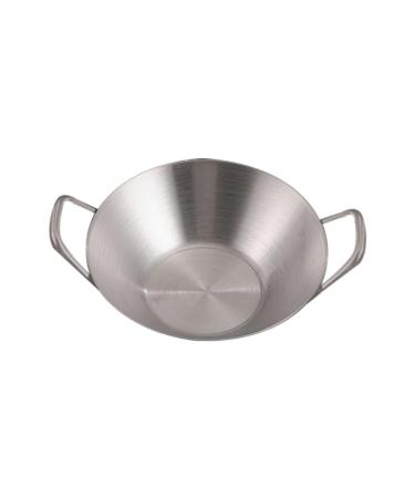 Zerodeko Small Condiment Dish with Ears Japanese Side Dishes Soy Sauce Dishes Sushi Dip Bowls Snack Dish Dipping Sauce Plate Sushi Dipping Bowl Home 304 Stainless Steel Korean The Dish 11X8.5CM Silver