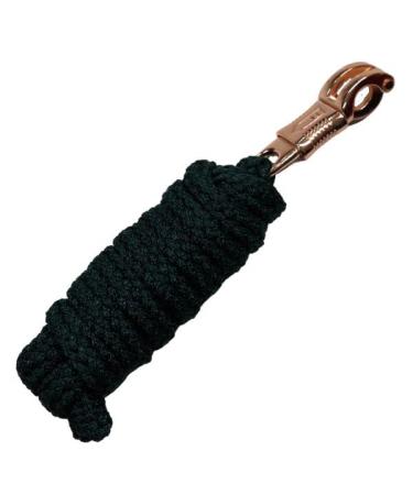 Lead rope horse with panic hook rose gold - tie rope for horses ponies shetland pony - length 2m tie rope lead rope - fir green