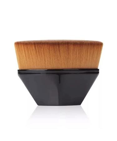 MARKABLE Kabuki Hexagon Foundation Makeup Brush Flat Top Face Blush Liquid Powder Foundation Brush for Blending Liquid Cream or Flawless Powder Cosmetics(Black)
