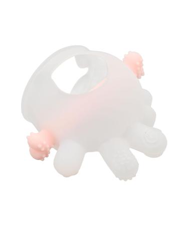 Soothing Silicone Pacifier Toys for Babies | Comfortable Chewable & Washable Teething Relief - Transparent Pink - Buy Online on GoSupps.com