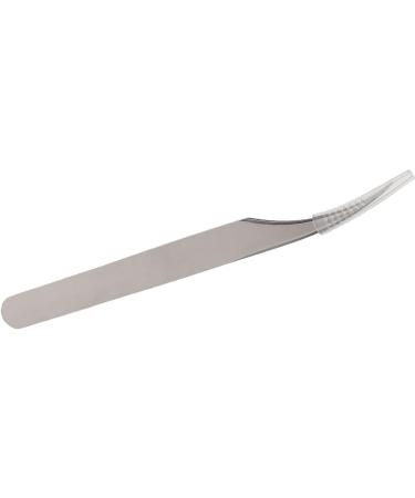 Precision Silver Stainless Steel Makeup Tools | Curved Tweezers for False Eyelashes | International Shipping - Buy Online on GoSupps.com
