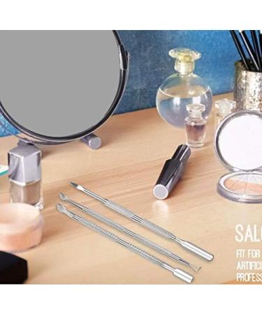 CangNingShang 3 Pcs Professional Gel Remover & Cuticle Nail Pusher Set - Double Ended Scraper & Cutter Spoon for Gel Polish Removal - Silver - Buy Online on GoSupps.com