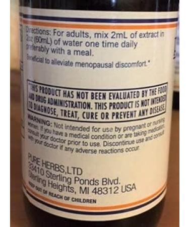 Pure Herbs Ltd. Black Cohosh (4 oz.) - Buy Online on GoSupps.com