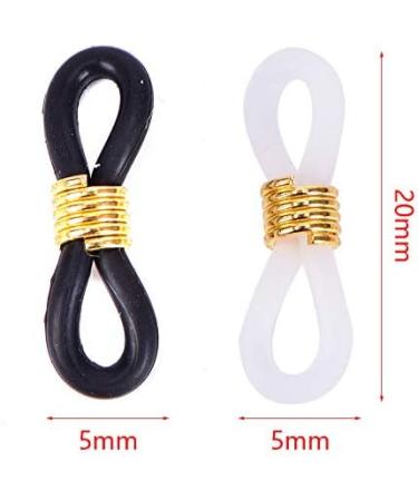 40 Pcs Rubber Adjustable Eyeglass Chain Ends - Spectacle Holder Loops (4 Colors) | GBSTORE - Buy Online on GoSupps.com