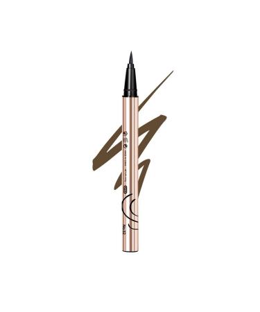 Liquid Eyeliner Waterproof Long Lasting Stay All Day Make Up Oil Free / 1 Count- 0.6g / (Brown)