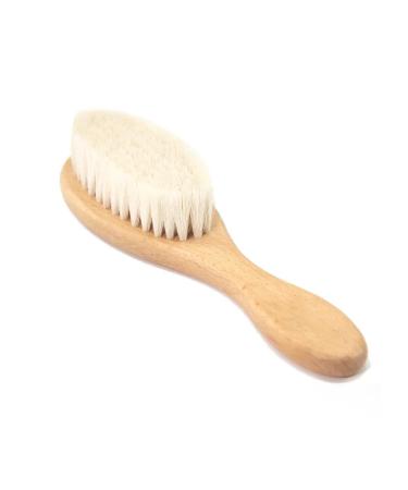 kumini baby brush baby comb soft goat hair newborn brush natural wood baby head massage