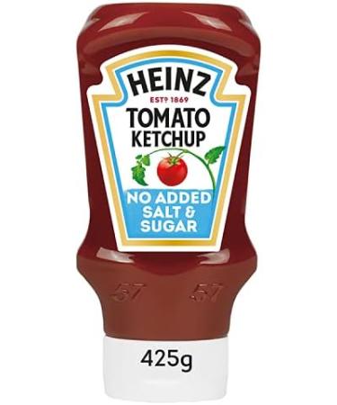 Heinz No Added Sugar & Salt Tomato Ketchup 425g - Pack of 1 - Buy Online on GoSupps.com