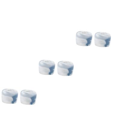Zerodeko 6 pieces mini home ceramic storage ring for worktops toothpaste-pot blue round for travel worktop marble stand washbasin razor bathroom bluex3stk size 1x3pcs