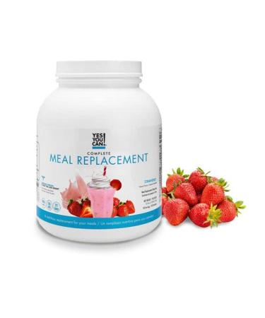 Yes You Can! Complete Meal Replacement Shake - 15 Servings (Strawberry) - Meal Replacement Protein Powder with Vitamins and Minerals All-in-One Nutritious Meal Replacement Shakes Strawberry 15 Servings (Pack of 1)