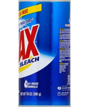 Ajax Powder Cleanser with Bleach - 14 oz (396 g) | Effective Fast-Acting Cleaner for Stains & Grime - Ideal for International Shipping - Buy Online on GoSupps.com