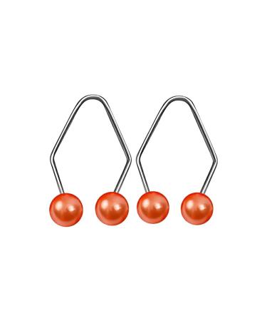 miduoidn Smiling Refinement Cheeks Dimples Maker Beads for Women and Girls Strong and Effective Metal Natural Dimples Maker Orange