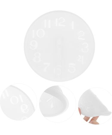 NUOBESTY 1pc Moulds Ornament Mold Wall Crystal Manual Home Epoxy Craft Diy Silicone Resin Clock Time Casting White 15.5X15.5CM - Buy Online on GoSupps.com
