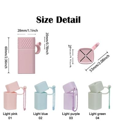 Buy 2 pcs Silicone Lip Balm Holder Keychain - Portable Lipstick Cases & Chapstick Sleeves (Pink & Blue) for Travel - Buy Online on GoSupps.com