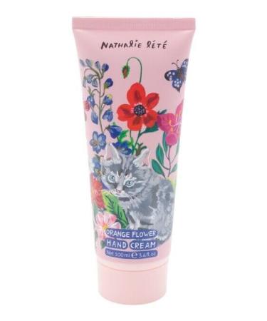 Heathcote & Ivory Nathalie Lete Forest Folk Orange Flower Hand Cream Cat 3.3oz