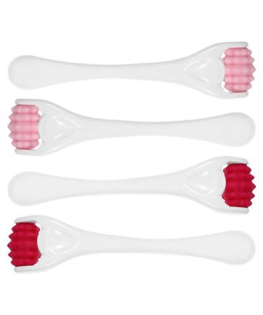 Minkissy Mini facial scooter made of silicone to relieve eye swelling facial massager skin care eye roller for face eyes neck relieves fine lines 4 pieces