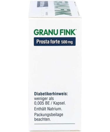 Granu Fink Prosta Forte 500 mg - Uromedic Pumpkin for Prostate Health - 80 Hard Capsules - International Shipping Available - Buy Online on GoSupps.com