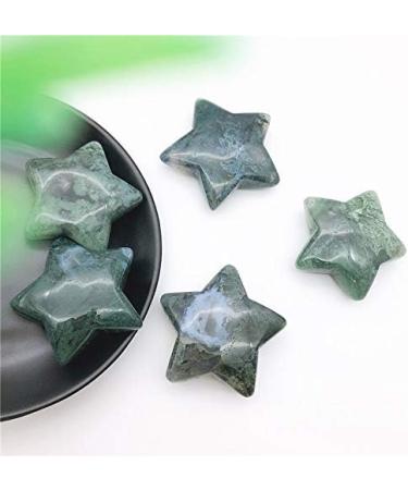 Natural Crystal Rough Beautiful 1PC Natural Moss Agate Star Crystal Gemstone Polished Gifts Natural Quartz Crystals - Buy Online on GoSupps.com