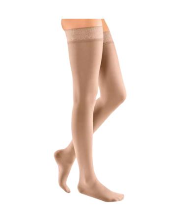 Medi Medive Elegance - 0260103 Demonse Women's compression stockings with open tip |CCL2 |Triked edge |Caramel |Gr.III normal