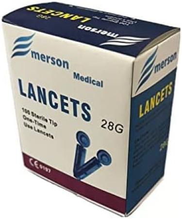 Emerson Medical 28 Gauge Twist Top Stainless Steel Blood Lancets - Box of 100 - Buy Online on GoSupps.com