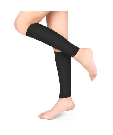 Calf Compression Sleeves Medical Footless Compression Flight Socks Compression Stocking Shin Splints Leg Brace 20-30mmHg with Graduated Pressure for Swelling Varicose Veins Calf (Black-M) - Buy Online on GoSupps.com