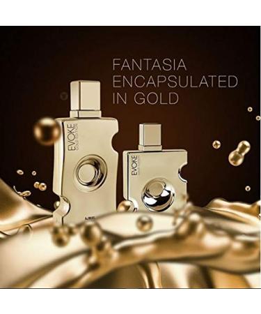 Evoke Gold for Women EDP - Eau de Parfum 75ML (2.5 oz) | Arabian Perfumery | Fresh & Spicy Opening Through Pink Pepper & Bergamot Floral Heart w/ Orris Woody & Powdery Base | Glamorous | by Ajmal - Buy Online on GoSupps.com