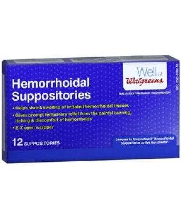 Walgreens Hemorrhoidal Suppositories 12 ea