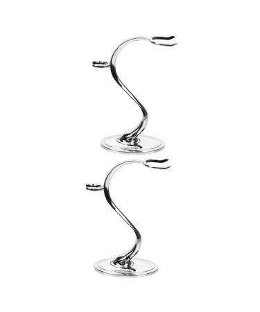 Beaupretty 2st Razor holder Brush Bracket Bracket Razor Brazil For Men Standing Stand For Razor Electrician Facilizers For Men's Electrician Seaters for Men Razor Organizer Zinc