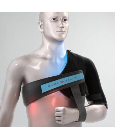 Game Ready Left Shoulder Wrap (Medium) Active Cold Compression Therapy Medical Device Pre-Assembled Heat Exchanger and Disposable Sleeve Left Shoulder Chest Sizes 33" to 45" Medium Left Shoulder