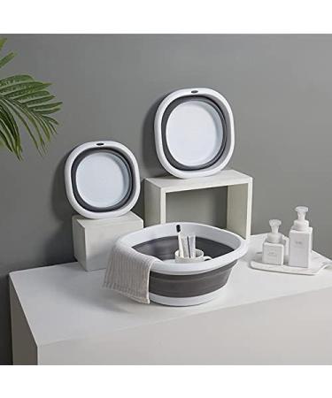 XBLDMJY Collapsible Wash Basin - Large 10L Gray Folding Vegetable Washbasin Bowl - Buy Online on GoSupps.com