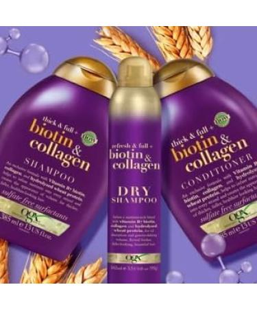 OGX Thick & Full Shampoo Sulfate Free Biotin & Collagen Voluminous & Healthy Hair - 385 ml x 2 - PROMO Pack - Buy Online on GoSupps.com