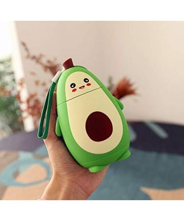 UCHOME Avocado Kids Mini Glass Water Bottle - 4 Designs, 280ml BPA-Free Silicone with Lanyard (Happy) - Buy Online on GoSupps.com