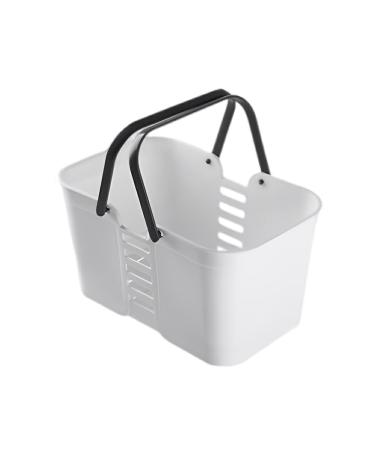 Dijiusidy portable shower basket plastic cleaning bag with handle practical cultural bag storage box bathroom warehouse household white white