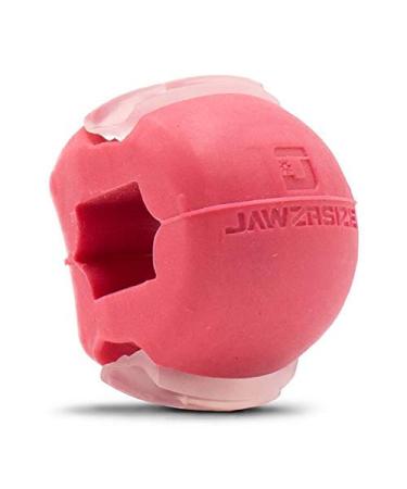 Jawzrsize Jaw  Face  and Neck Exerciser - Define Your Jawline  Slim and Tone Your Face  Look Younger and Healthier - Helps Reduce Stress and Cravings - Facial Exerciser (Intermediate - Large  Pink) Intermediate - Small P...