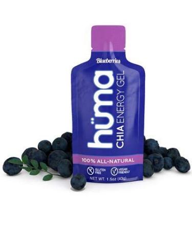 H ma Chia Energy Gel 12 Gels - Premier Sports Nutrition for Endurance Exercise (Blueberries)