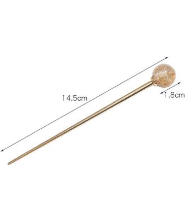Lurrose Vintage Decor Alloy Hair Stick Simple Hair Chopstick Updo Decorative Pin for Girl Woman Hair Wedding Decor Golden - Buy Online on GoSupps.com