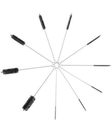 TRUSTTWO 10PCS New Solid Convenient Widely Use Nylon Cleaning Brush Test Tube Bottle Straw Washing Cleaner Bristle Kit Cleaner Brush The Black - Buy Online on GoSupps.com