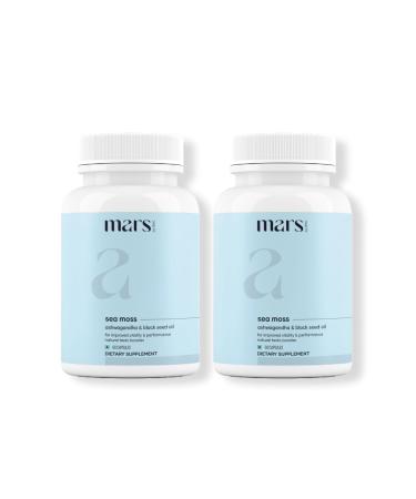 mars by GHC Surge Natural Sea Moss Caps (60N) : Powered with Black Seed & Vitamin D3 | Packed with 84 Minerals | Good Health Company - Pack of 2 120 Count (Pack of 1)