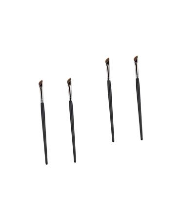 Healeved 4 Pcs Eyebrow Brush Eye Cosmetics Brush Portable Eyeliner Brush Flat Tapered Brush Artificial Fiber