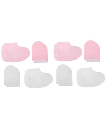 minkissy 8 Pairs thicken beautiful feet Insulation cotton Simple accessories hand wax cosmetic Beauty Accessories Gloves Simple Beauty Foot hand product Beauty Foot Cover