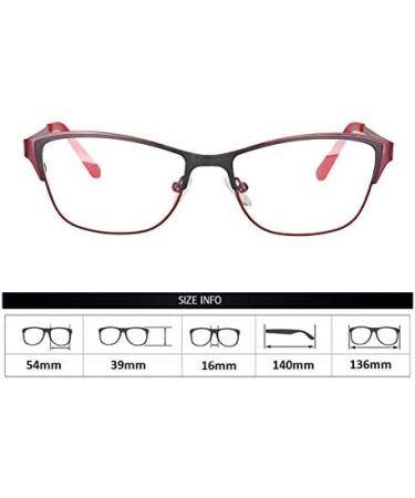 CAT Eye Reading Glasses - Transition Photochrome Aspherical Lens UV400 Anti-Glare Outdoor Sunglasses for Women +0.50 to +6.00 Strength Black/Red - Buy Online on GoSupps.com