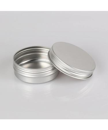 Buy Zeoabsy 10-Pack 60ml Aluminum Tins - Silver Screw Cap Containers for Cosmetics Candles & Ointments | Includes Spatulas & Etiquette - Buy Online on GoSupps.com