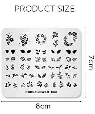 KADS Flower Nature Nail Stamping Plate FL044 - DIY Manicure Stencil Tools - Buy Online on GoSupps.com