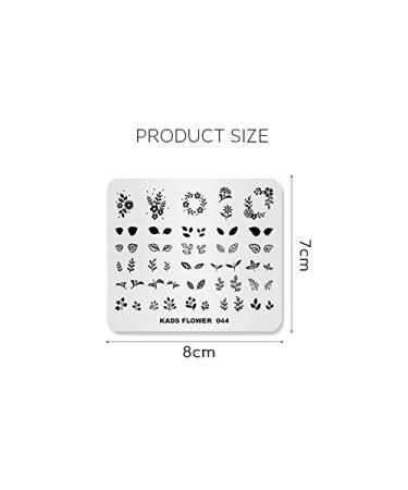 KADS Flower Nail Art Stamp Template Stamping Plate (FL044) - DIY Manicure Tool - Buy Online on GoSupps.com